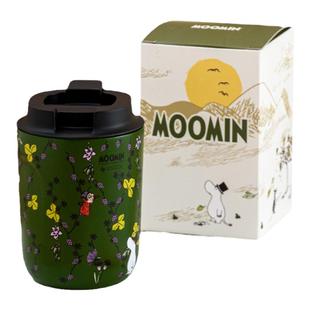 姆明保温杯 高颜值女生便携咖啡杯 316L不锈钢密封绿色喝水杯保冷