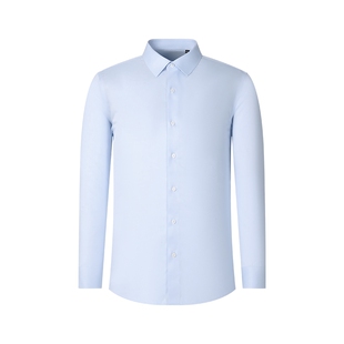 【DP桑蚕丝】SHANSHAN杉杉长袖衬衫男士商务格子2025秋季免烫衬衣