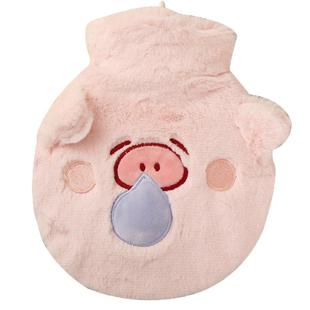 可爱毛绒热水袋注水迷你小号圆形学生女生暖手宝灌水敷肚子暖水袋