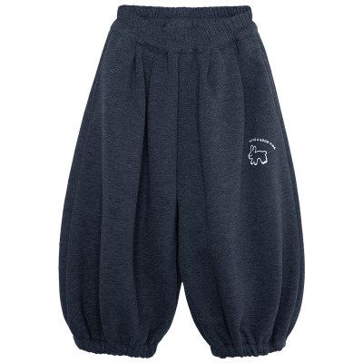 积木城堡男童加绒裤子2025冬季新款儿童一体绒休闲裤中小童卫裤厚