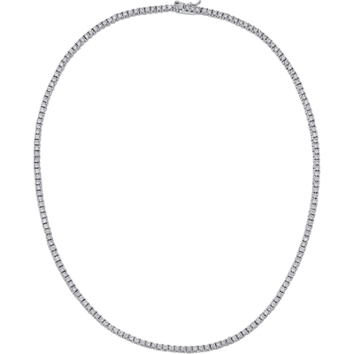 【新年礼物】CZ by Kenneth Jay Lane 女士锆石银色项链