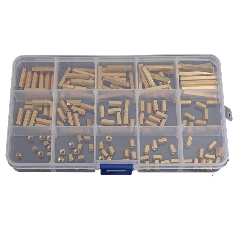 铜柱主板盒装螺丝单头双通六角尼龙柱电脑机箱隔离柱套装M2M3M4mm