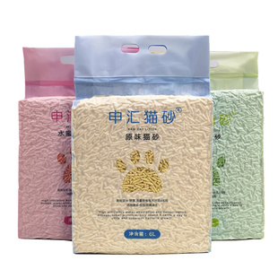 豆腐猫砂绿茶6包*6L豆腐猫沙10公斤20斤除臭低尘猫砂申汇猫咪用品