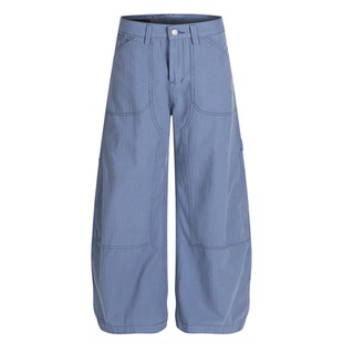 SWAG法工裤剪裁拼接伐木baggy工装裤宽松显瘦阔腿cleanfit弯刀裤