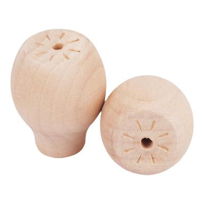 实木柜脚垫 荷木桌脚增高圆球 椅子家具加高原木防滑桌腿4CM