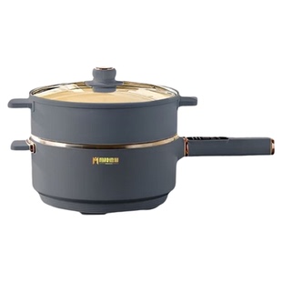 梅特德菲多功能电炒锅无涂层家用不粘锅炒锅不锈钢锅一体锅电煮锅