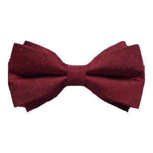 WILLIAM MILTON婚礼新郎酒红色真丝领结男士高级感商务免打蝴蝶结