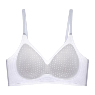 无痕内衣女士夏季超薄款冰丝大胸显小胸聚拢透气收副乳美背文胸罩