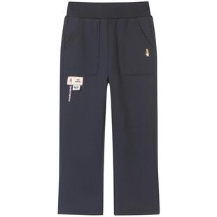 暇步士童装儿童加绒裤子女童冬装新款保暖山系运动厚长裤宽松