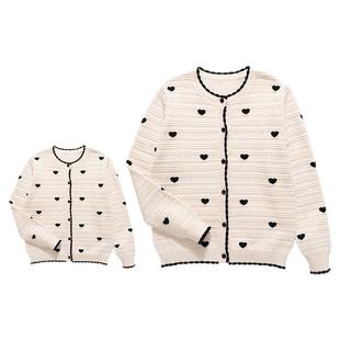 现货】亲子装毛衣外套网红母女装新款潮韩版洋气春秋冬亲子开衫