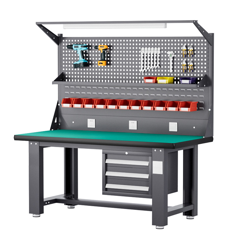 重型工作台钳工台防静电工厂车间学校实验操作台不锈钢维修工具桌