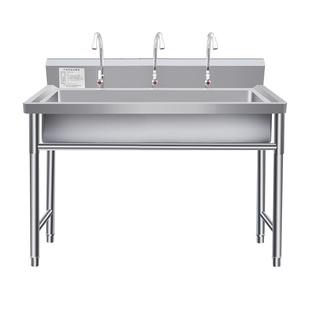 304不锈钢水槽商用单双池三槽带支架饭店厨房家用洗菜池洗手池