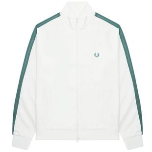 FRED PERRY男士休闲卫衣2025冬季条纹立领拉链开衫麦穗刺绣J1325