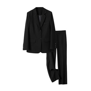 西装套装女春秋新款职业正装西服外套工作服面试商务休闲西裤宽松