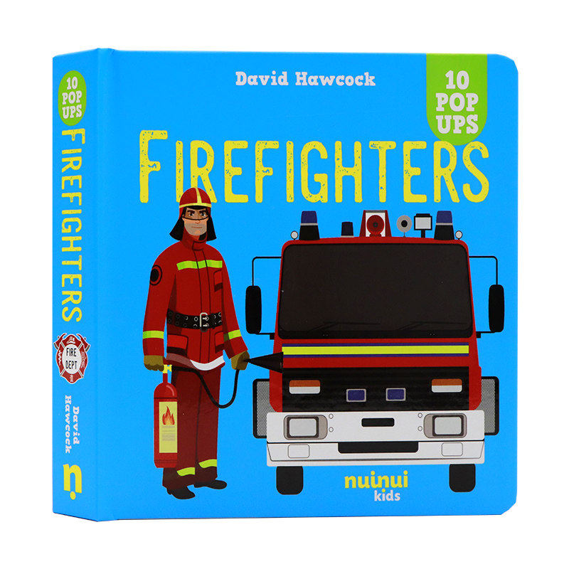 消防员弹出式立体书英文原版绘本 Amazing pop-ups Firefighters 儿童英语科普百科精装纸板全彩趣味3D视觉立体翻翻书