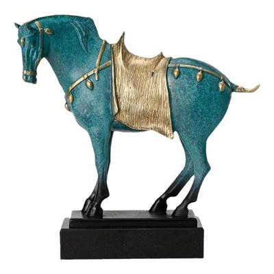唐三彩马到成功摆件黄铜装饰品