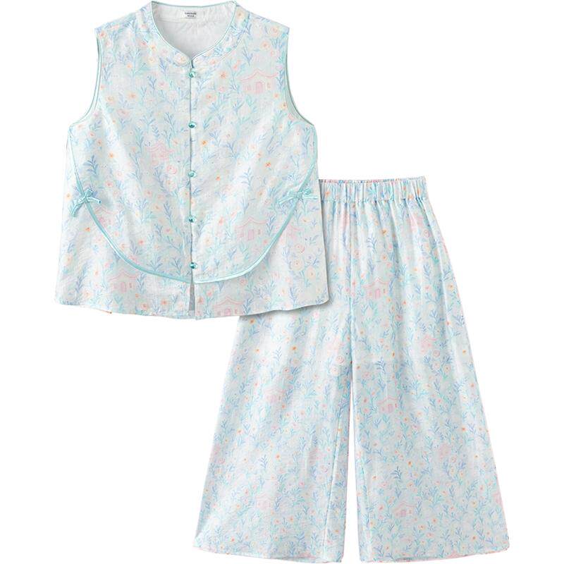 巴拉巴拉女童夏季汉服短袖套装