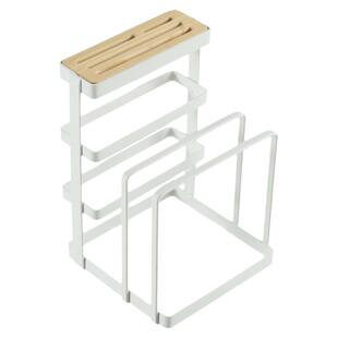 日本厨房用品收纳架砧板架多功能锅盖置物架刀具刀座菜板架菜刀架