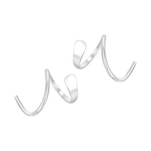 999纯银波浪螺旋耳钉女养耳洞小众设计高级耳环睡觉免摘足银耳饰