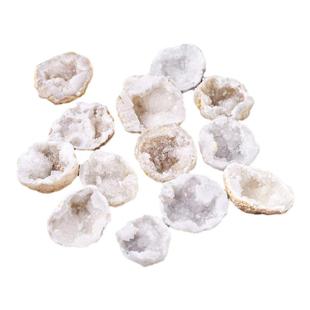 墨西哥天然玛瑙晶洞摆件白水晶原石聚宝盆招财转运晶簇消磁造景