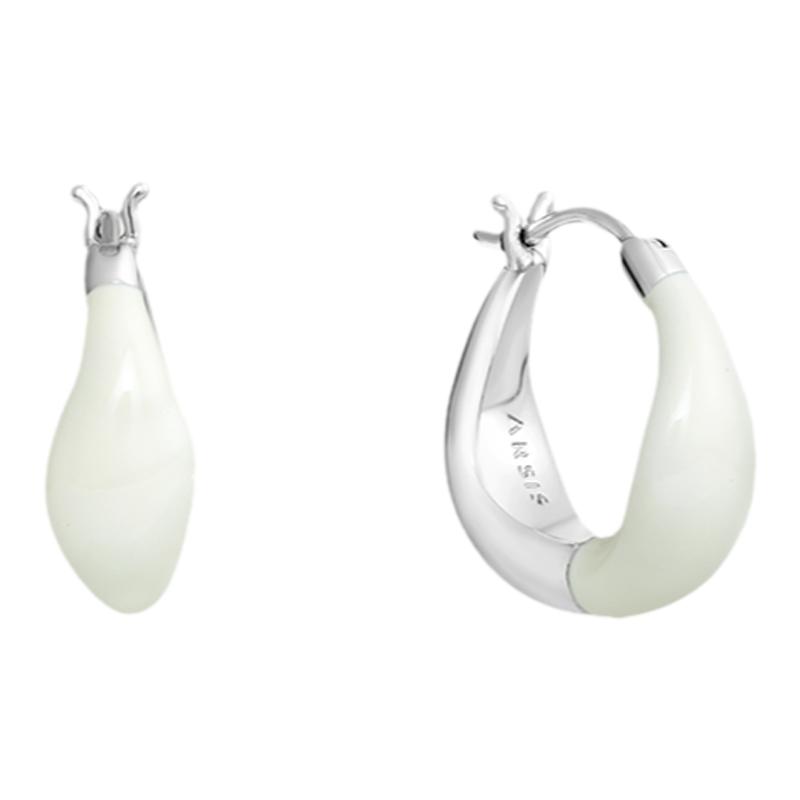 ARSIS流光云朵两戴耳环轻奢小众饰品原创设计耳钉百搭珐琅耳饰