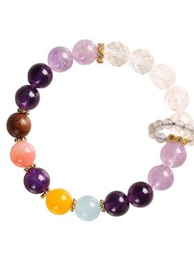 八方来金福禄满堂紫水晶手串