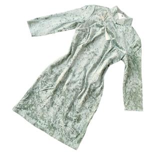 丝绒旗袍改良版连衣裙女秋冬新款年轻款清新气质高端小个子名媛风