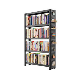 20cm窄书架洞洞板夹缝货架多层窄款置物架钢制门后窄架家用收纳架