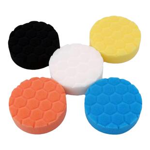 自粘海绵蜂窝抛光海绵盘打蜡还原漆面划痕汽车美容RO偏心机震抛机