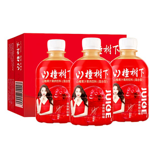 冠芳山楂树下山楂果汁果肉饮料350ml*15瓶整箱装批发送礼盒聚会