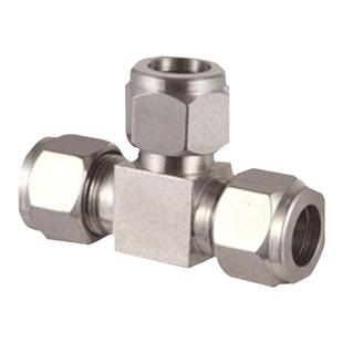 不锈钢三通卡套接头304气体管道直接三路气体分配器连接器奇高