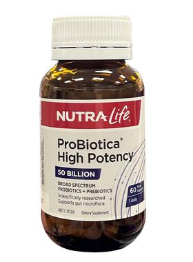 新西兰Nutralife纽乐益生菌胶囊60粒500亿高含量成人儿童肠道活力