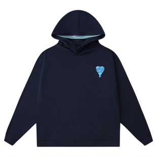 roaringwild a arch 咆哮野兽 心形印花上衣潮情侣美式连帽卫衣男