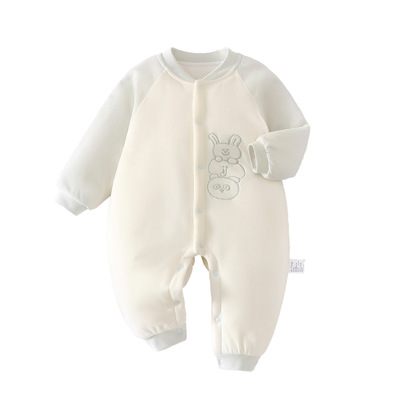 婴儿连体衣夹棉冬装80g加厚棉服