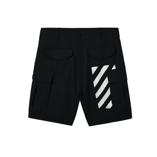 OFF-WHITE™情侣装新款宽松工装裤短裤帅气潮酷斜纹装饰阔腿裤