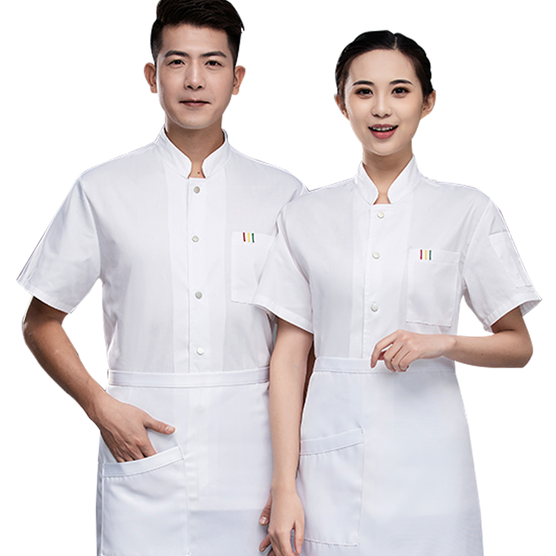 厨房厨师服长袖秋季款餐饮后厨师工作服短袖烘焙餐厅工服装定制男