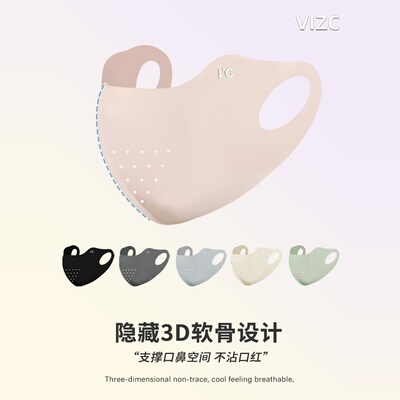 无痕一体防晒口罩女高颜值2025新款夏季冰丝面罩抗UV护眼角薄