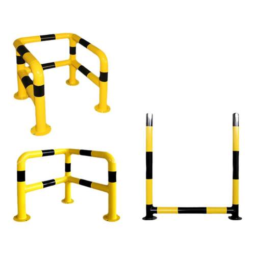 护栏C型防撞U型钢管挡车器栏杆加油站铁L型警示柱异型护栏消防栓