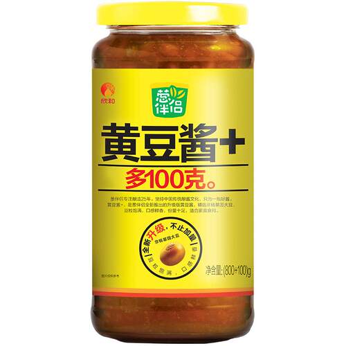 葱伴侣原味黄豆酱900g 原酿豆瓣酱黄豆酱东北大酱拌饭酱拌面酱