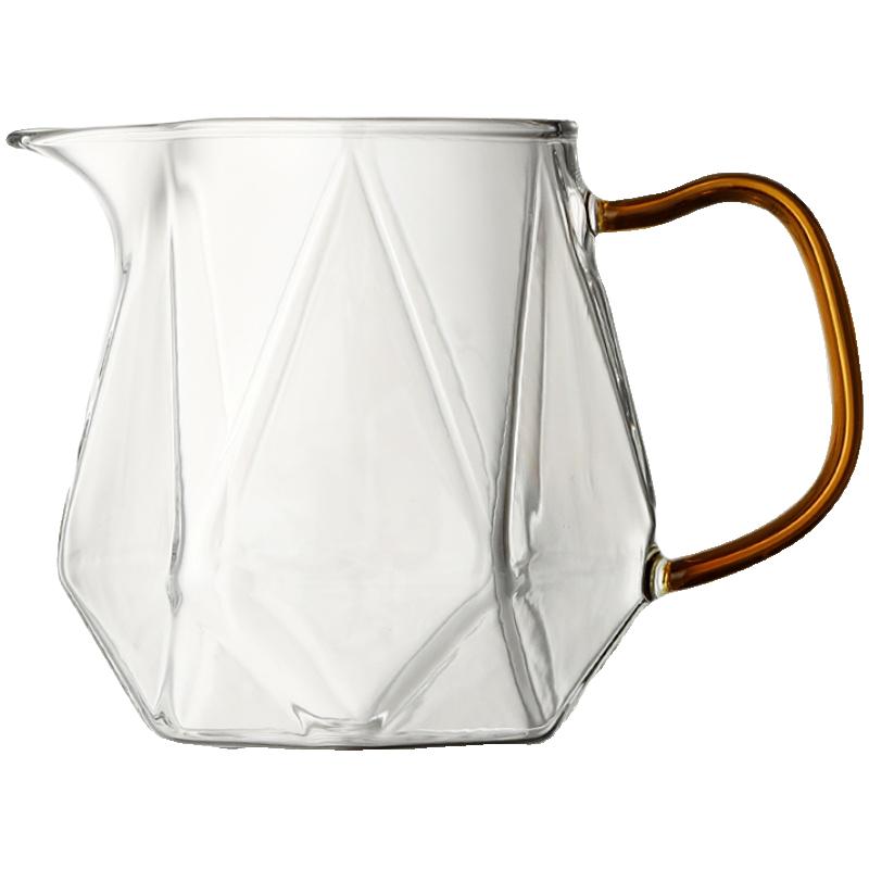 玻璃公道杯加厚耐高温钻石茶杯