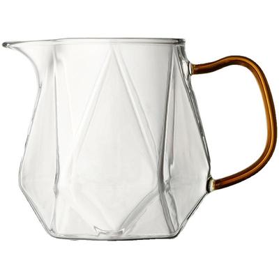 玻璃公道杯加厚耐高温钻石茶杯