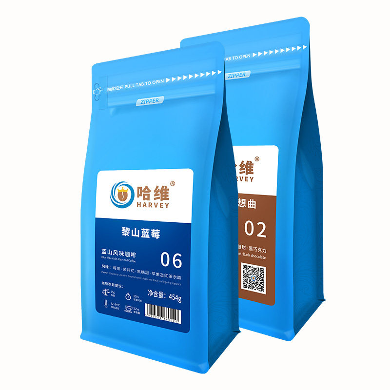 哈维拼配意式/蓝山风味咖啡豆1磅