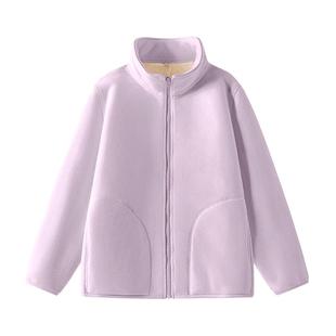 班尼路户外运动摇粒绒外套女秋冬新款加绒保暖冲锋衣内胆抓绒衣H