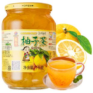 韩今韩国进口蜂蜜柚子茶百香果酱茶夏日冲水饮品水果柠檬1KG罐装