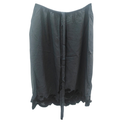 阿树家 阿水 0328|私服系列 黑色砂洗桑蚕丝贴布绣抹胸裙 可两穿