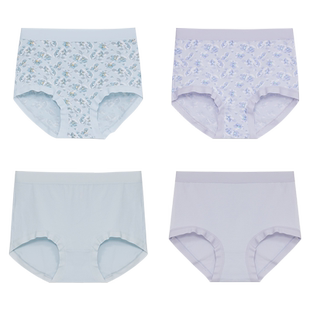 铜牛棉氨弹力女三角裤(4条装) 春夏高腰女士内裤VC042