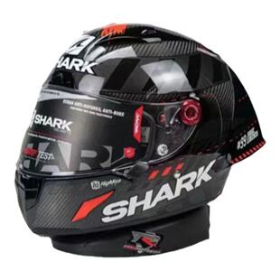 鲨鱼SHARK RACE R大尾翼洛伦佐红叉冬测99限量摩托车机车碳纤头盔