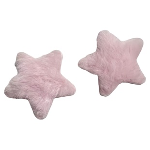 秋冬毛绒五角星形发夹可爱刘海夹卡通头饰女儿童发夹侧边夹发饰