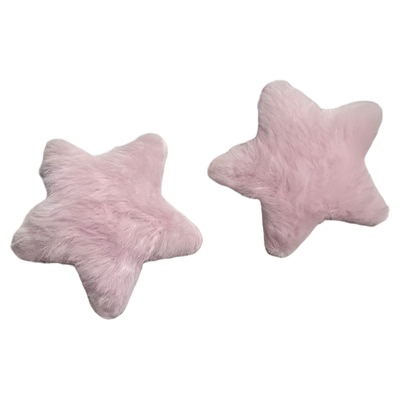 秋冬毛绒五角星形发夹侧边夹百搭