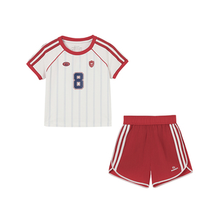 半度闲女童套装夏装2026新款儿童凉感短袖t恤夏季女孩运动两件套